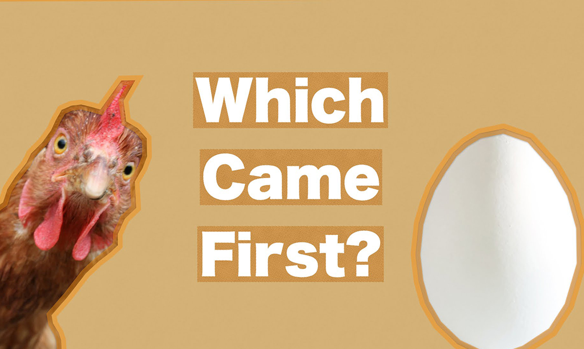 Finally, the Age Old Question Has Been Answered: Which Came First the Chicken or the Egg