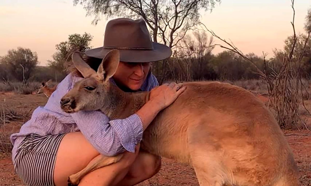 Rescued Kangaroo Loves To Hug Those Who Saved Her Life