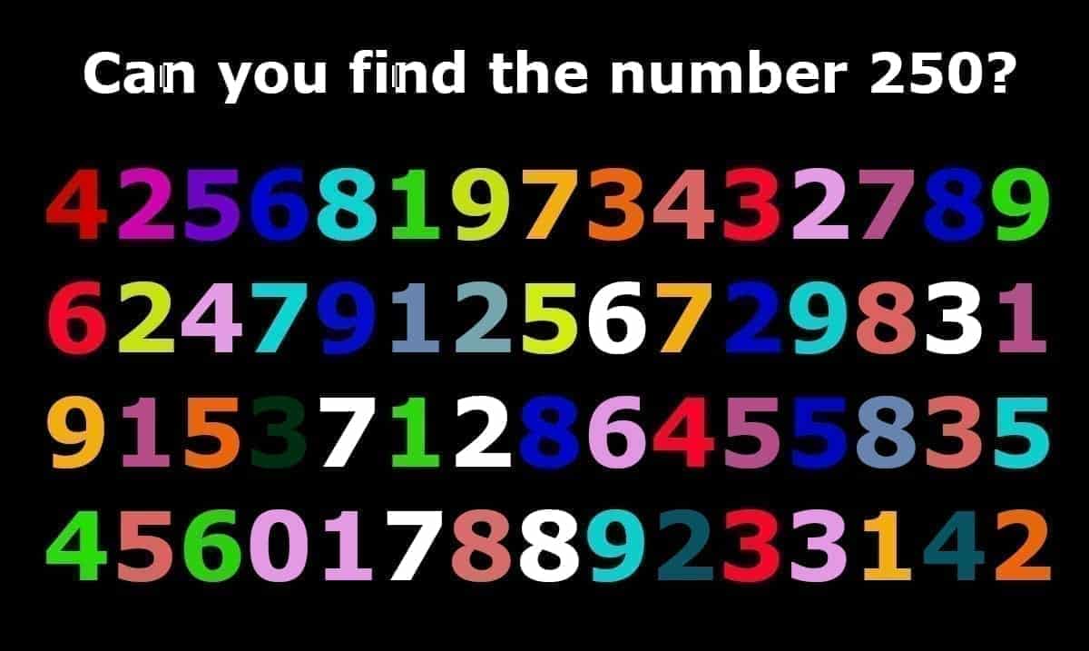 Can You Find The Hidden Numbers?