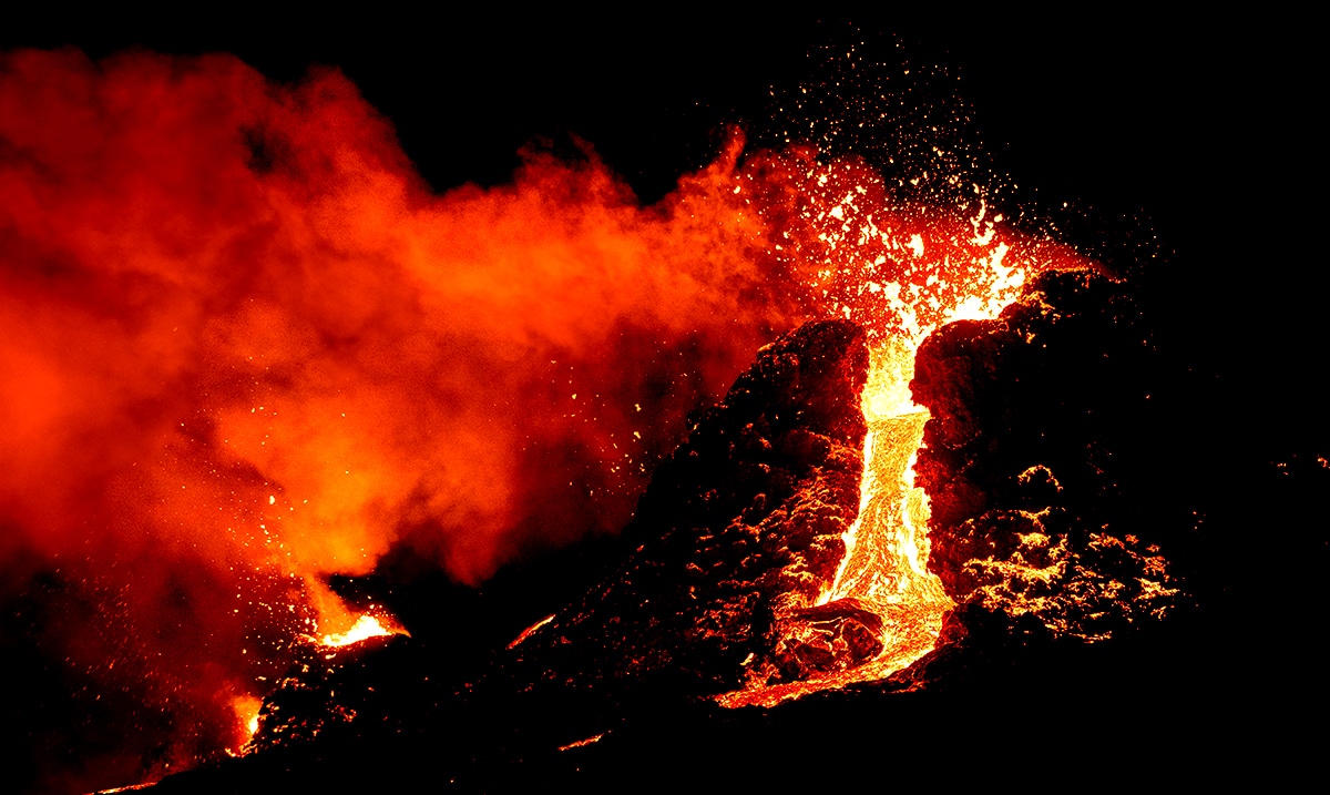 Watch Intense Footage As A Drone Crashes Into An Erupting Volcano