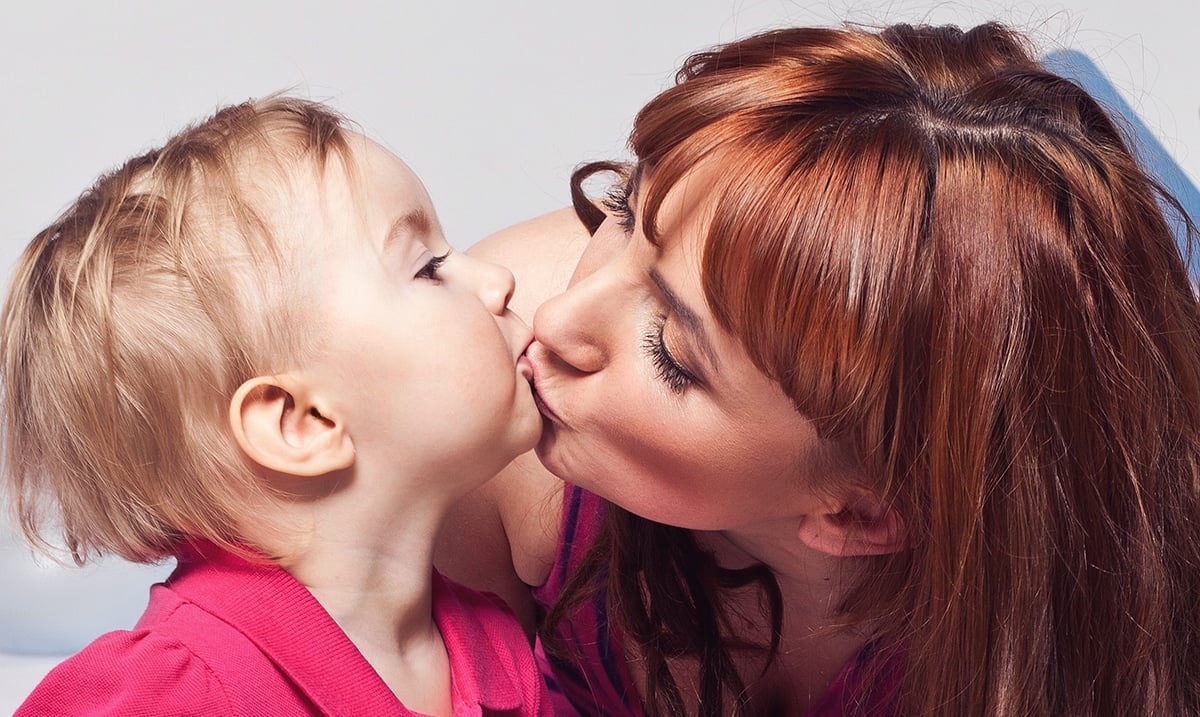 Is It Bad To Kiss Your Kids On The Lips?