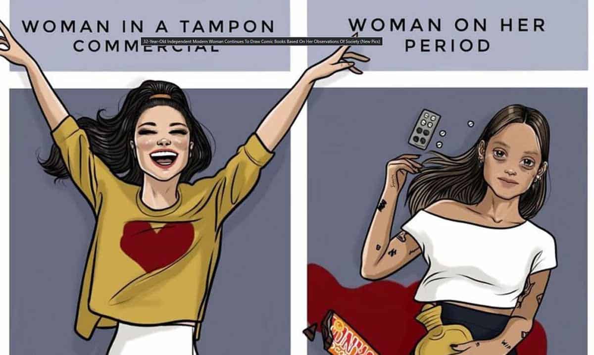 32-Year-old Modern Woman Draws Comics About Societal Double Standards
